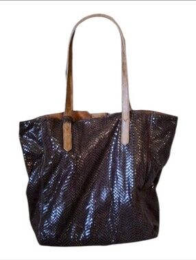 Joy Susan Glossy Dark Brown Tote